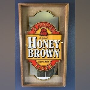 Vintage JW Dundee's Honey Brown Lager Advertising Sign Bar/Pub Man-Cave Decor